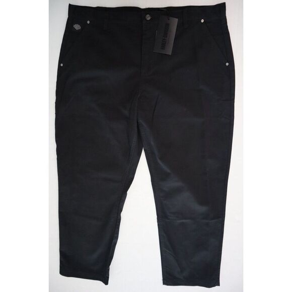 Harley-Davidson 96002-23VM Men Sz 42x30 Black Unique Appearance Woven Work Pants - Picture 1 of 11
